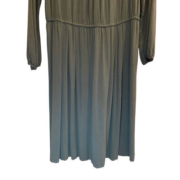 EUC J.‎ Crew Deep Jade Hunter Green Longsleeve Knee Length Scoop Neck Dress - Picture 7 of 11